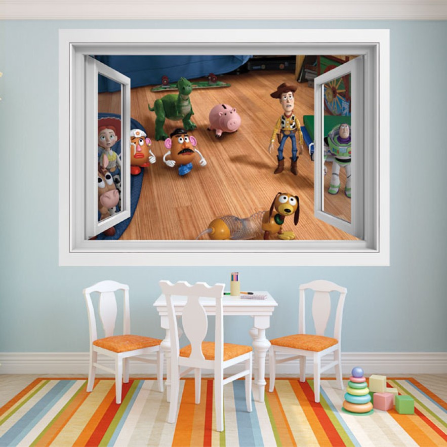 Ventana vinilos 3d toy story 4